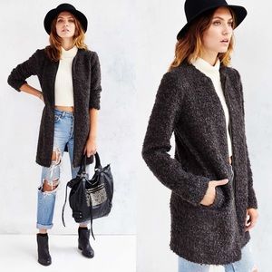 Urban Outfitters Womens Kimchi Blue Gray Textured Column Coat M